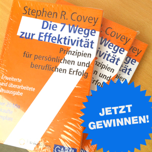 3 Exemplare von „Die 7 Wege zur Effektivität“ zu gewinnen!